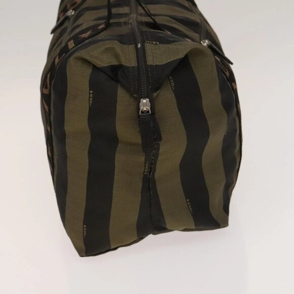 FENDI Pecan Hand Bag Nylon Canvas 2 Set Black Brown Auth ti3350 - Picture 4 of 16